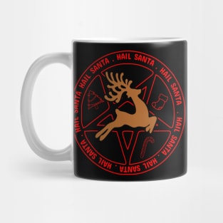 Hail Santa Funny Satanic Santa Mug